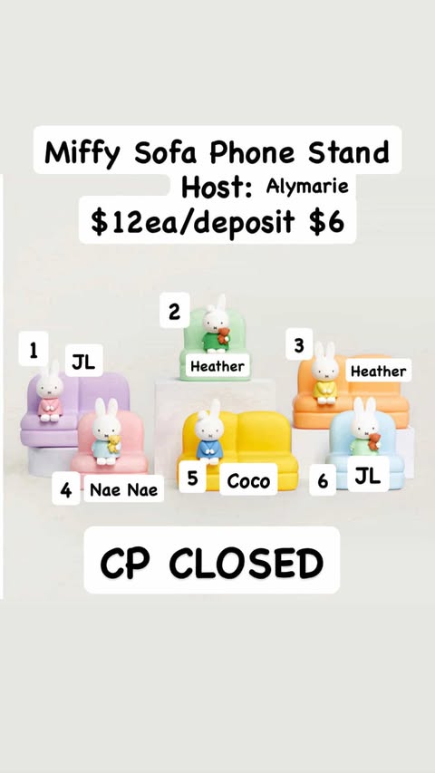 CP: Miffy Sofa Phone Stand Deposit Only