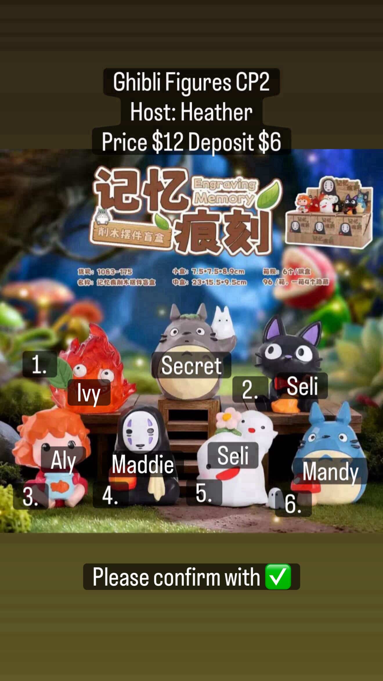 CP: Ghibli Figures CP2 Deposit Only