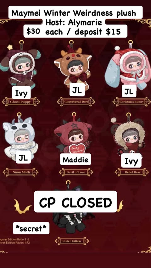 CP: Maymei Winter Weirdness Plush Deposit Only