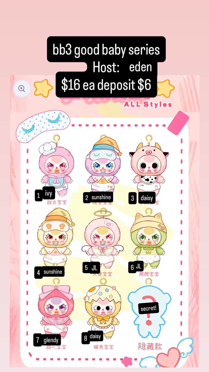 CP: BB3 Good Baby Series Deposit Only