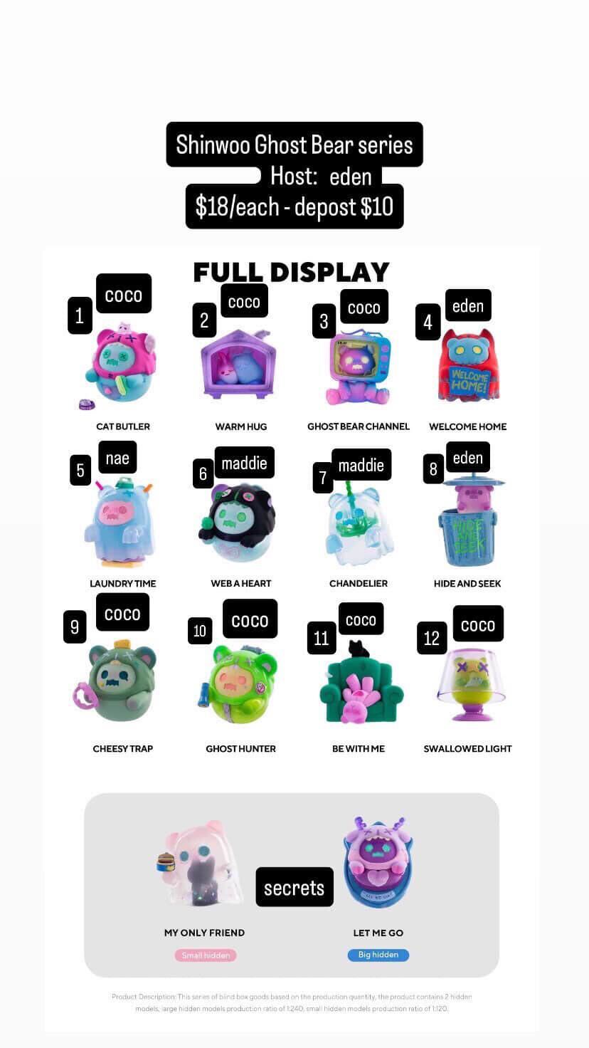 Open CP: Shinwoo Ghost Bear Series Deposits Only