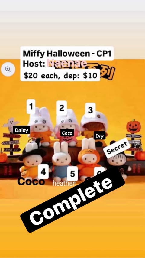 CP: Miffy Halloween Deposit Only