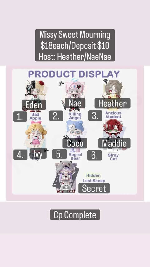 CP: Missy Sweet Mourning Deposit Only