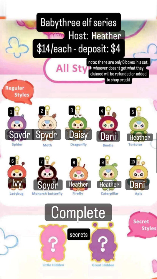 CP: Babythree  Elf Series Deposit Only