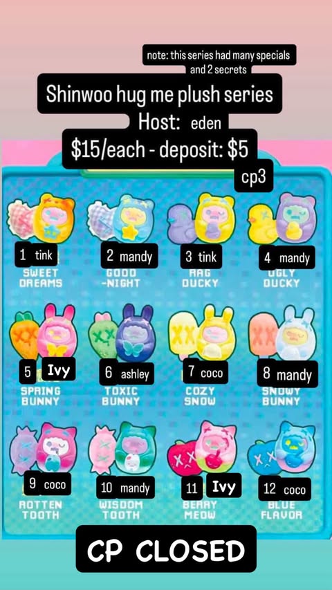 Open CP: Shinwoo Hug Me Plush Series CP3 Deposit Only