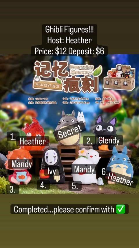 CP: Ghibli Figures Deposit Only