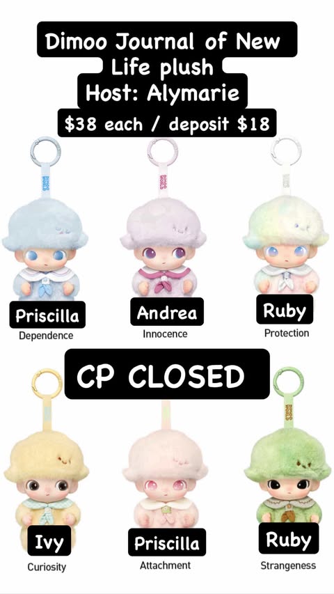 CP: Dimoo Journal of New Life Plush Deposit Only