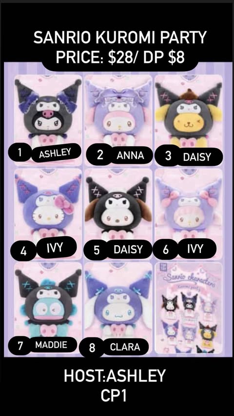 CP: Sanrio Kuromi Party Deposit Only