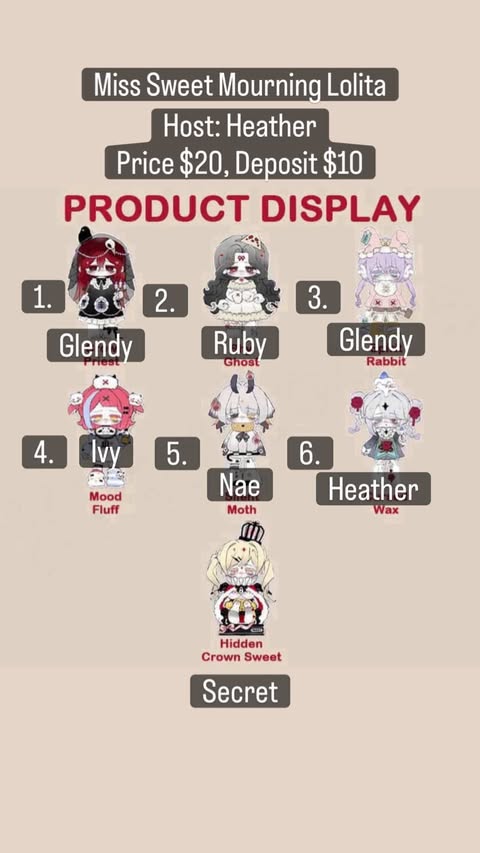 CP: Miss Sweet Mourning Lolita Deposit Only