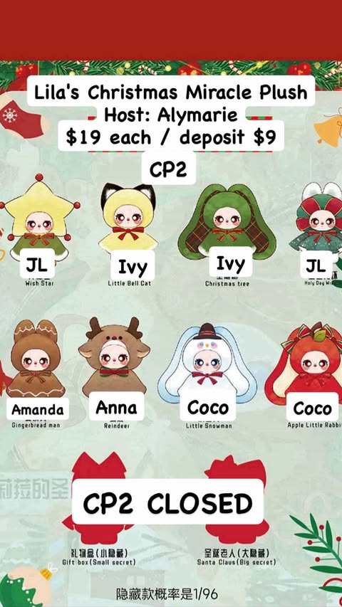 CP: Lila's Christmas Miracle Plush CP2 Deposit Only