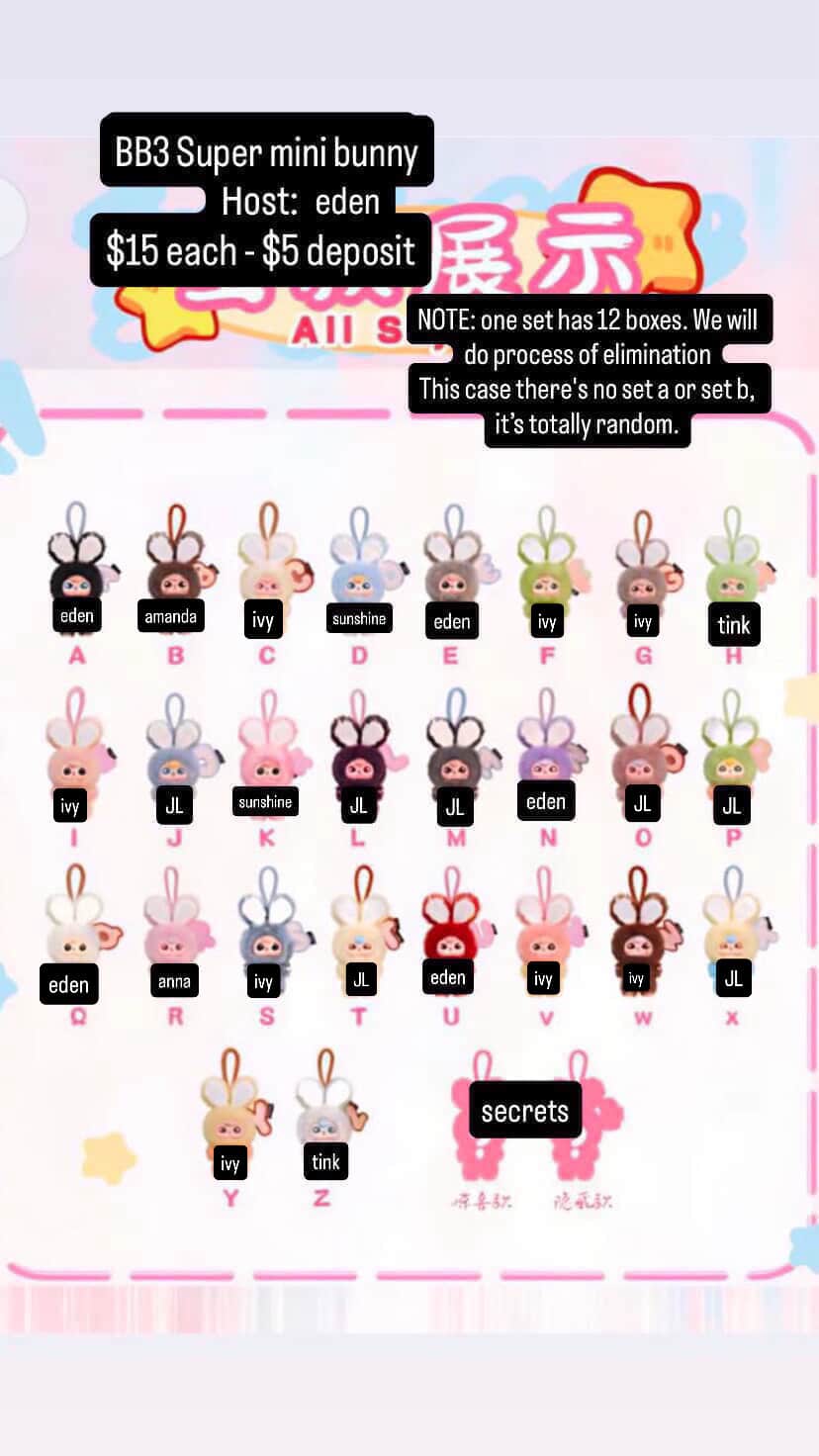 CP: BB3 Super Mini Bunny Deposit Only